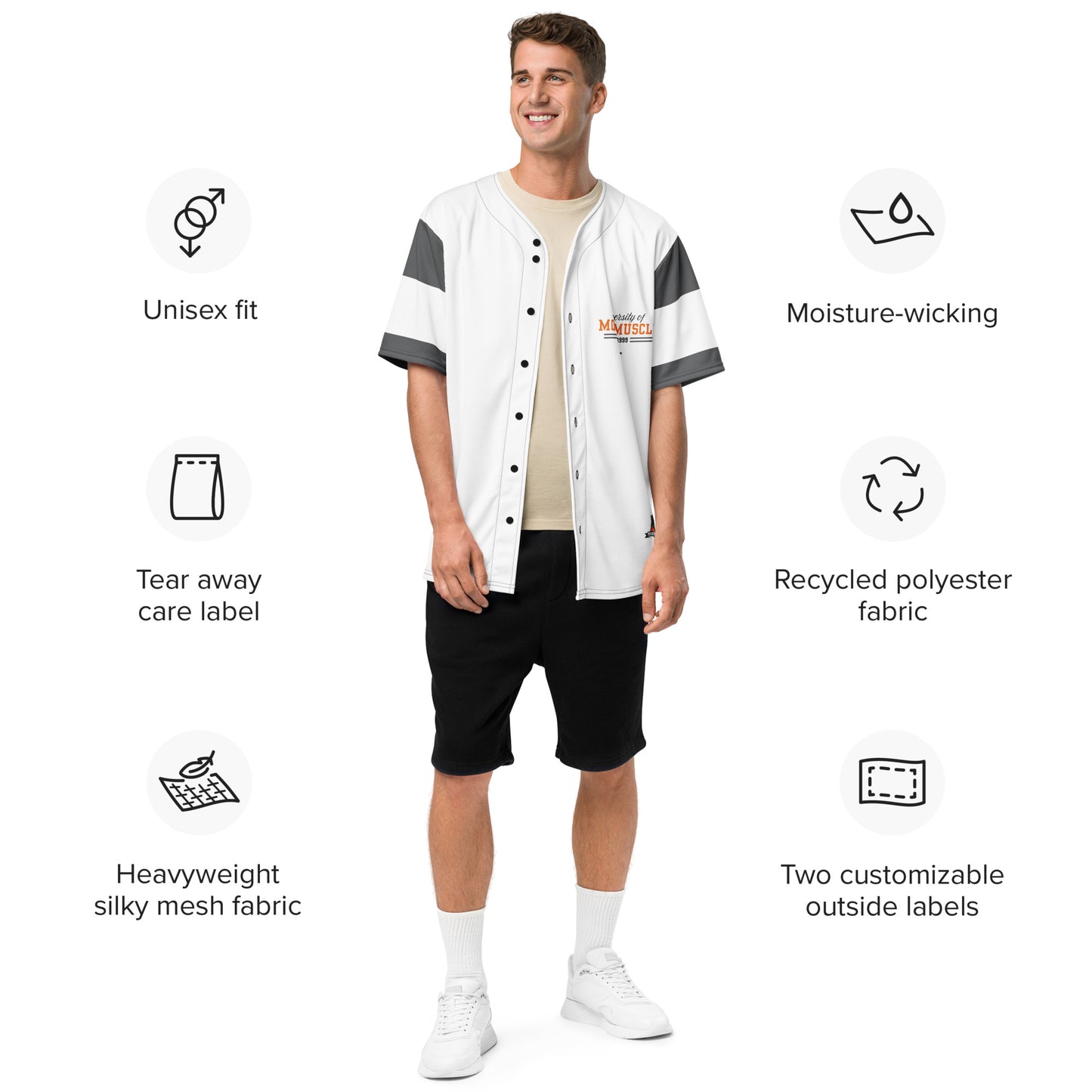 MooreMuscle Unisex Baseball Jersey