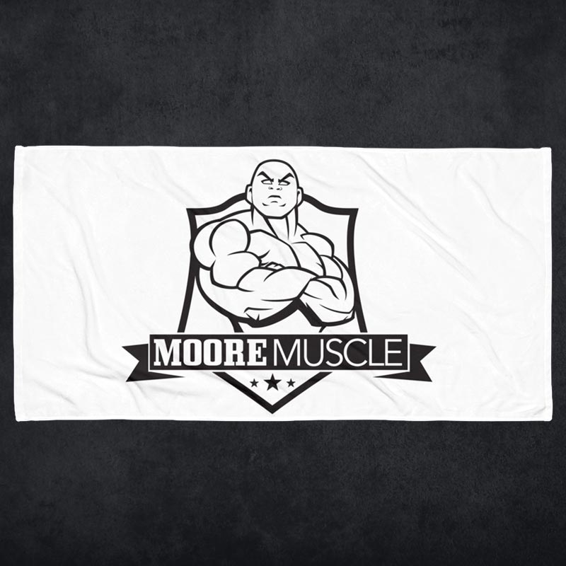 MooreMuscle Logo Beach Towel