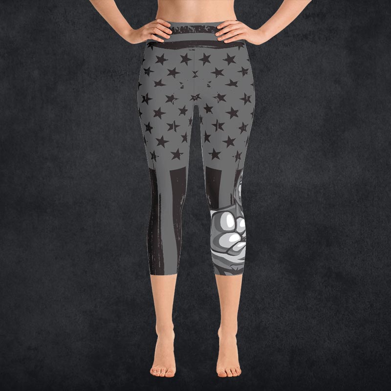 MooreMuscle Stars and Stripes High Waist Capri