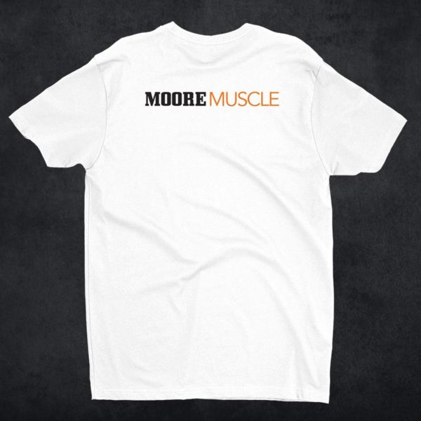 MooreMuscle Men's Fitted Logo Tee White