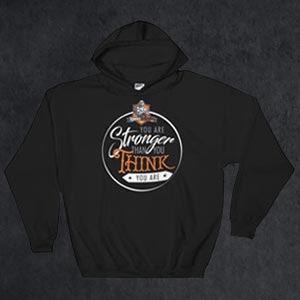 MooreMuscle Stronger Hoodie — Black