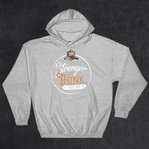 MooreMuscle Stronger Hoodie — Grey