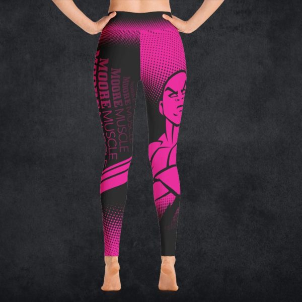 MooreMuscle High Waist Leggings Pink/Black