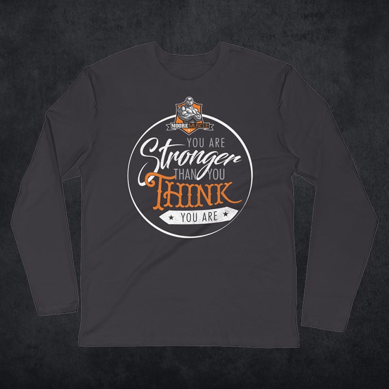 MooreMuscle Fitted Long Sleeve — Heavy Metal