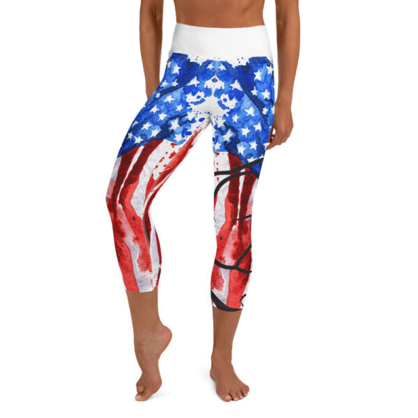 MooreMuscle American Flag High Waist Capris