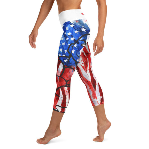 MooreMuscle American Flag High Waist Capris