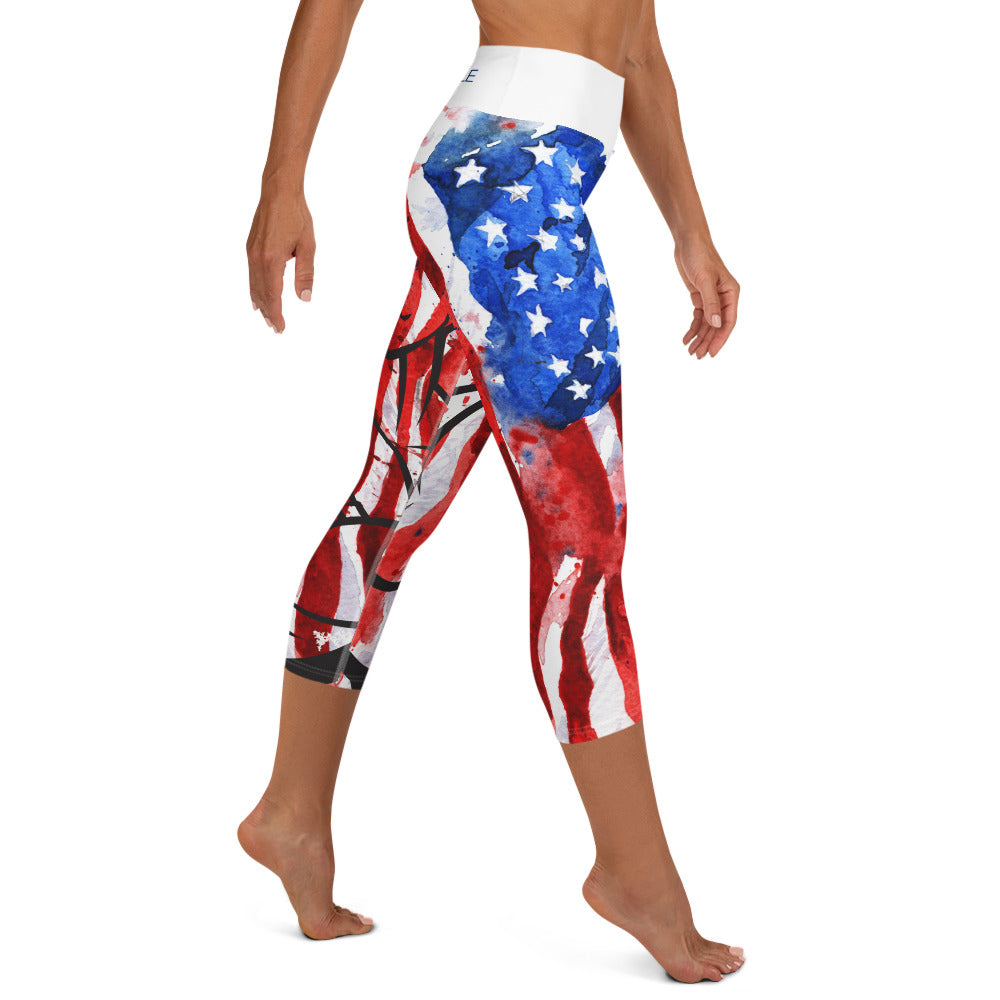 MooreMuscle American Flag High Waist Capris