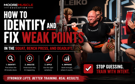 Powerlifter performing a heavy competition squat at 2025 Nationals demonstrating strength training weak point analysis for squat, bench press, and deadlift