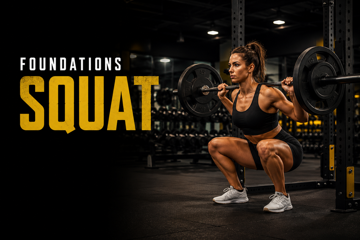 MooreMuscle Foundations Squat Builder cover, 4-week beginner squat program