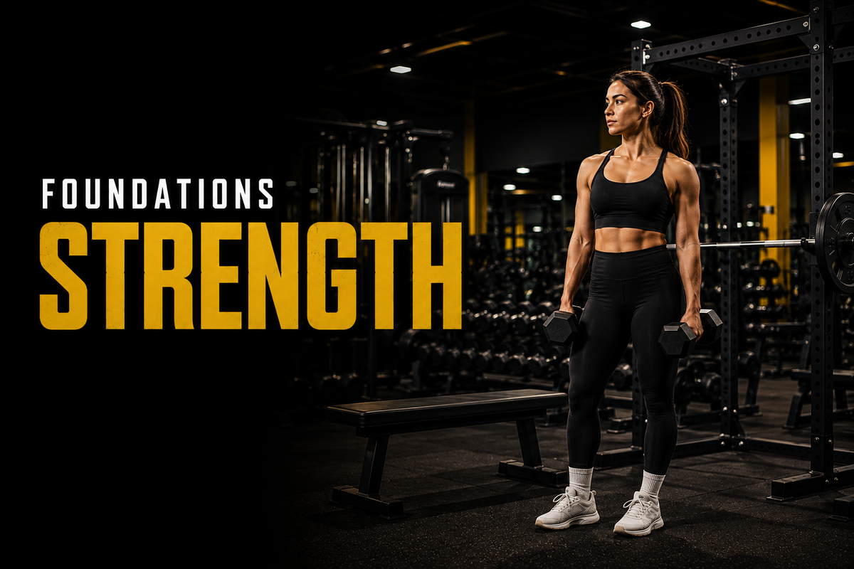 MooreMuscle Foundations Strength Builder cover, 4-week general beginner strength program