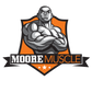 A graphic image of a muscular male figure with a 'MooreMuscle' logo and an orange and white color scheme.