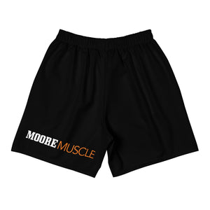 Back view of black Five Rings ‘Void’ training shorts with MooreMuscle logo detail