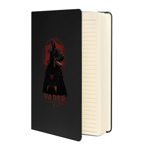 Vader hardcover notebook with black cover and Doberman Sith design