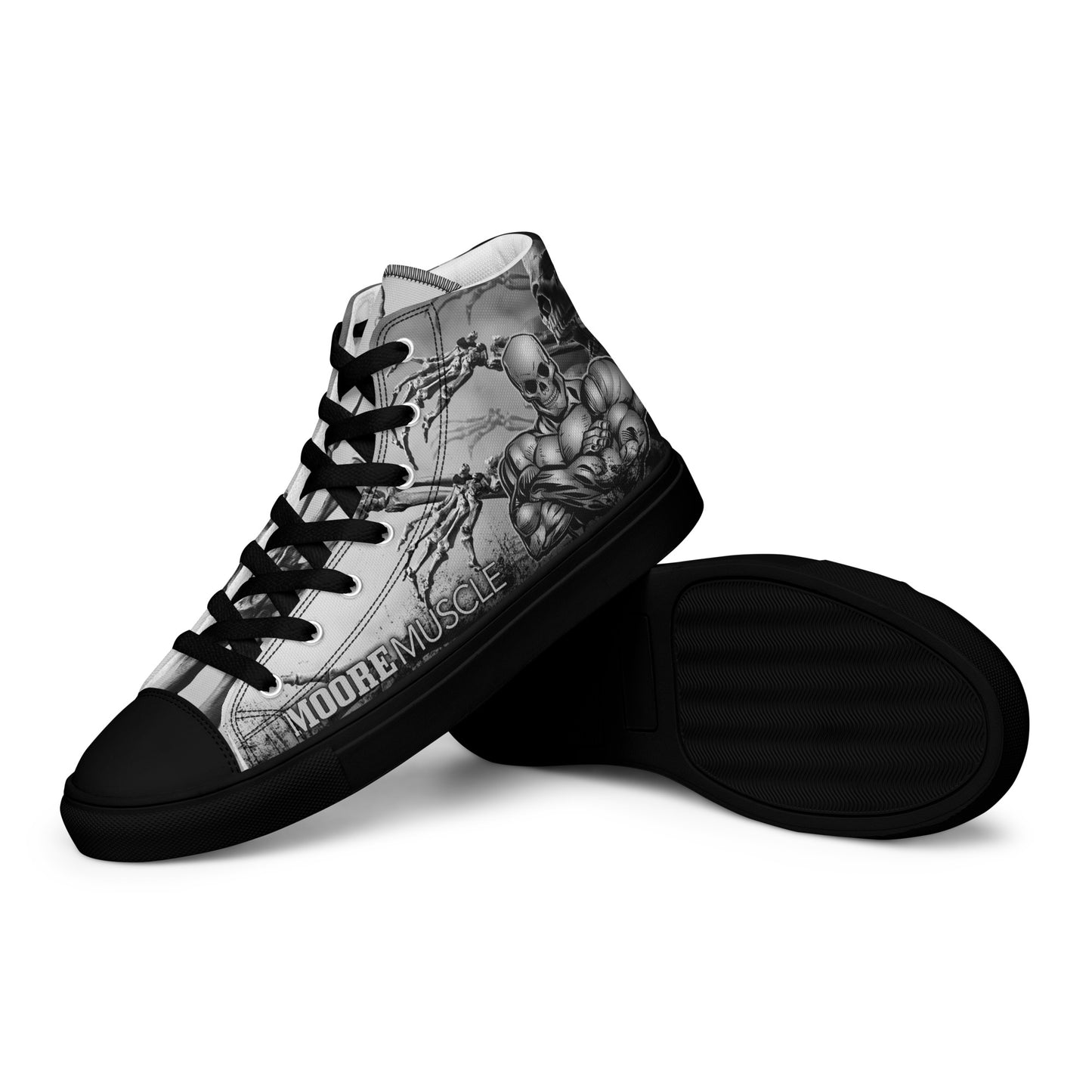 MooreMuscle High Top Skull BLACK EDITION — Men's