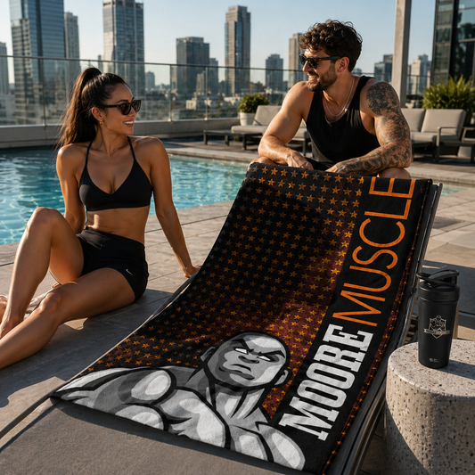 MooreMuscle Stars Beach Towel