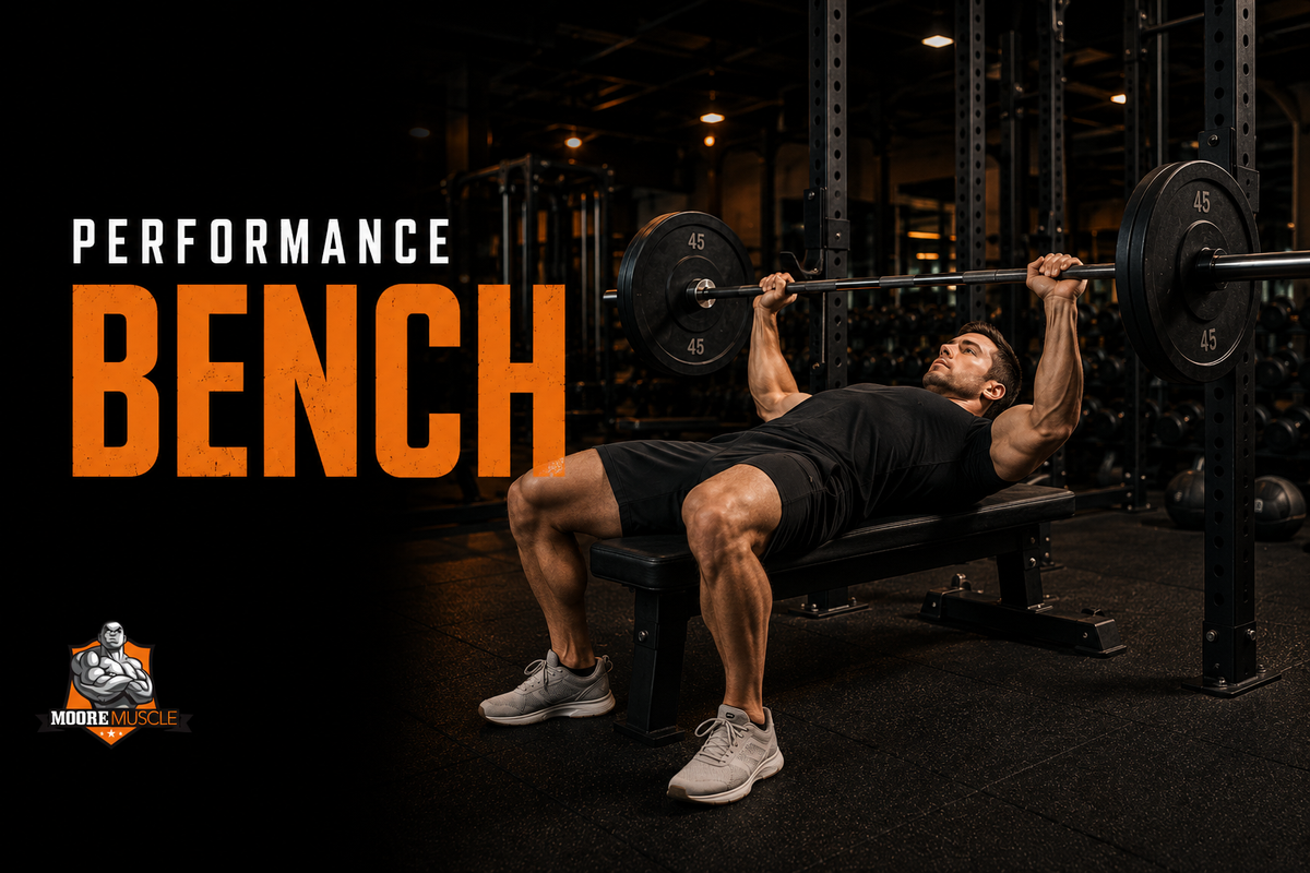 MooreMuscle Performance: Bench Builder cover - 4-week intermediate bench training program