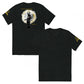 MooreMuscle Thousand Mile Road charcoal black tri-blend t-shirt front and back view with samurai discipline graphic