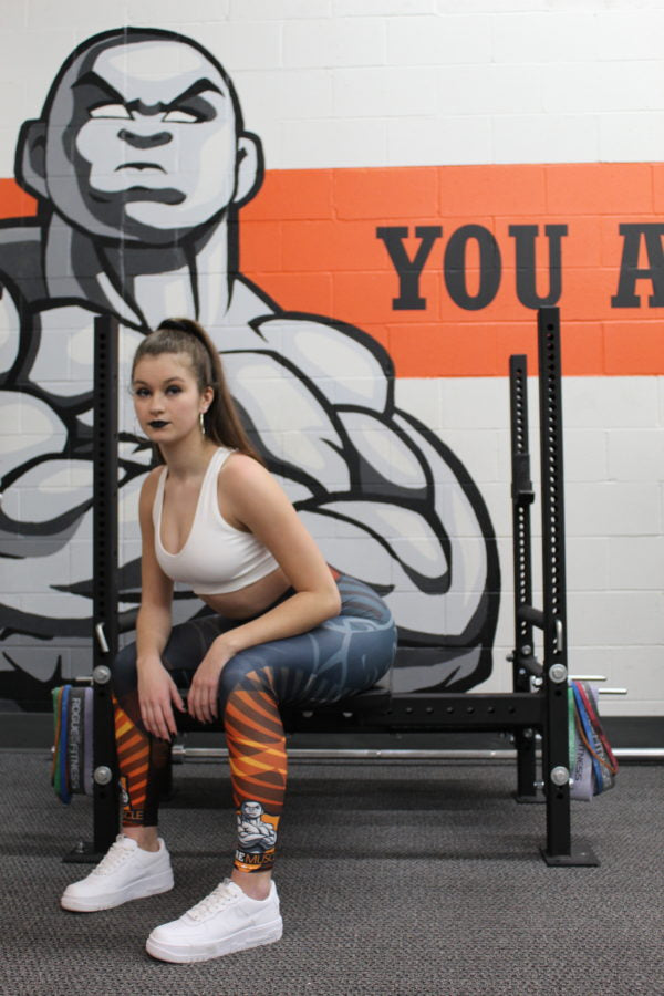 MooreMuscle High Waist Orange Leggings Version 2.0