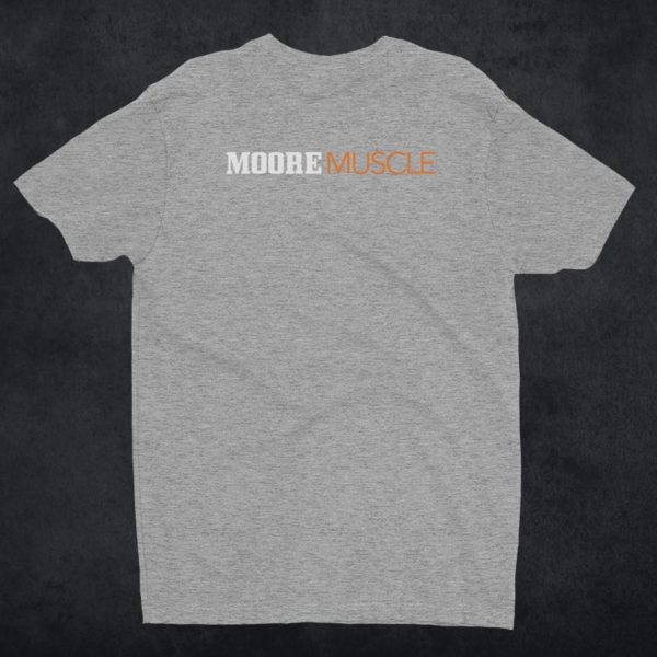 MooreMuscle Men's Fitted Logo Tee Grey