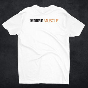 MooreMuscle Men's Fitted Logo Tee White