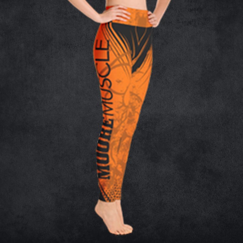 MooreMuscle High Waist Leggings Orange