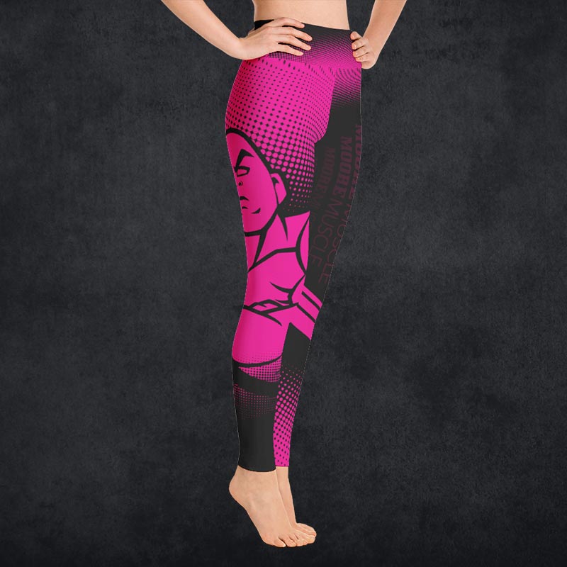 MooreMuscle High Waist Leggings Pink/Black