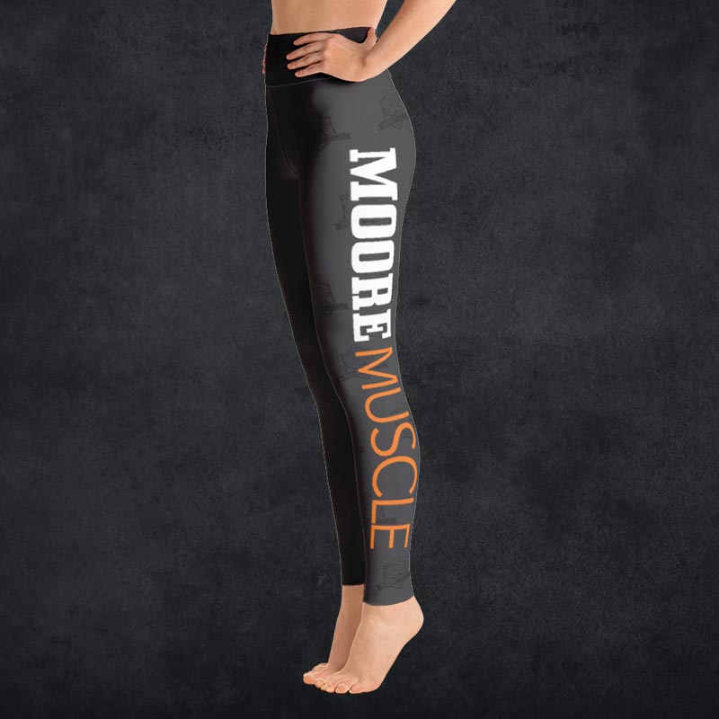 MooreMuscle Branded High Waist Leggings Black