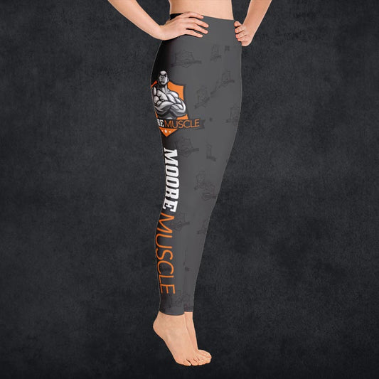 MooreMuscle Logo High Waist Leggings Black Logo