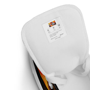 Interior view of MooreMuscle lifting shoes showing insole and label