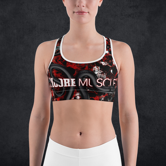 MooreMuscle Red Snake and Skull Sports Bra